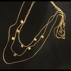 NWOT 3 Necklaces Embellished Vintage & Gold-fill
